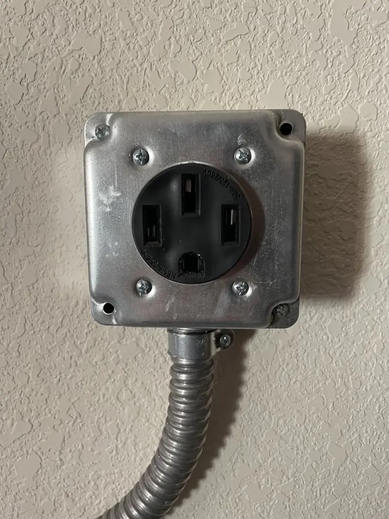 NEMA 14-50 outlet installed for Smart Home Electrical in Zimmerman